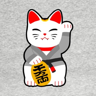 Jiu jitsu maneki neko bjj black belt T-Shirt